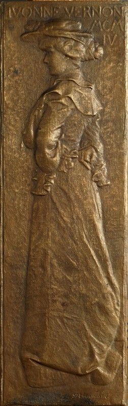 Domenico Trentacoste : Ivonne Vernon  (1904)  - Bronzo - Asta AUTORI DEL XIX E XX SEC - II - Galleria Pananti Casa d'Aste