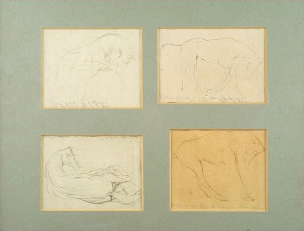 Giulio Aristide Sartorio - Studi di cavallo