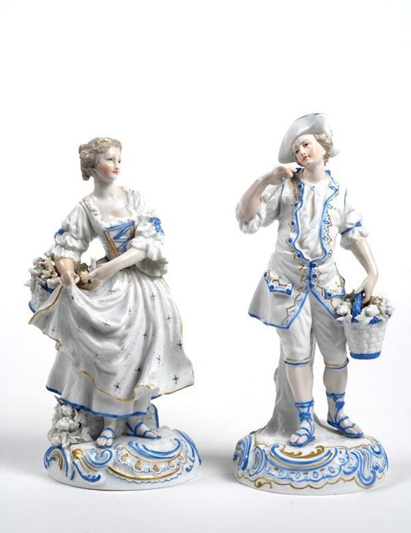 Due figure di popolani  - Auction Orologi, Antiquariato - I - Galleria Pananti Casa d'Aste
