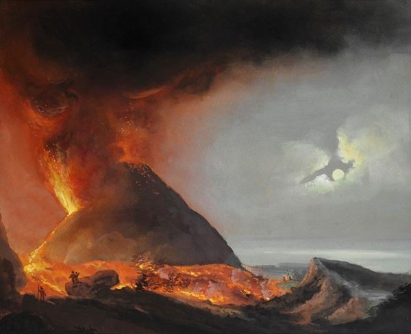 Anonimo, XIX sec. - Eruzione del Vesuvio 