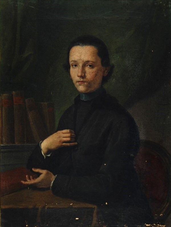 Angelo   Ricci : Ritratto dell'abate Gregorio Orlandini  (1798)  - Olio su tela - Asta Gioielli, Antiquariato - I - Galleria Pananti Casa d'Aste