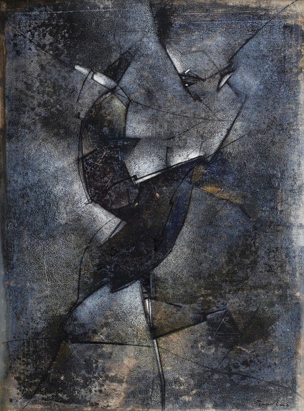 Salvatore Provino : Invadere la superficie  (anni '90)  - Olio su tela - Asta Arte Moderna e Contemporanea - III - Galleria Pananti Casa d'Aste