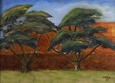 Muro Rosso e Alberi