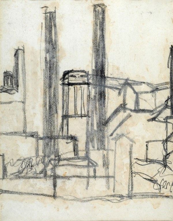 Ottone Rosai : Fabbriche  - Auction Arte Moderna e Contemporanea - III - Galleria Pananti Casa d'Aste