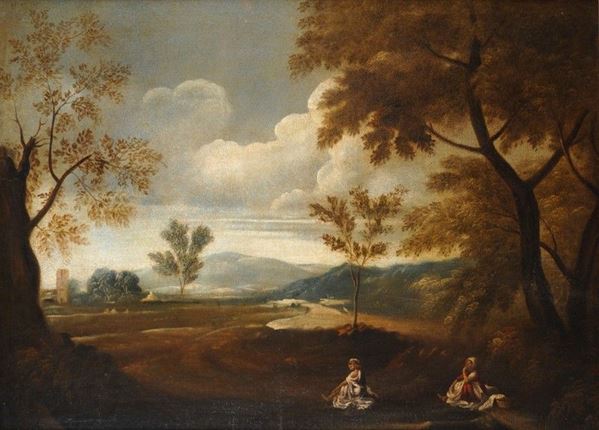 Anonimo, XVII - XVIII sec. - Paesaggio