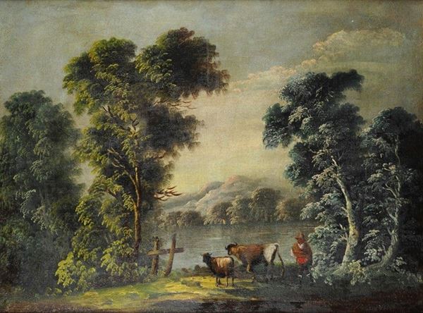 Anonimo, XIX sec. - Paesaggio 