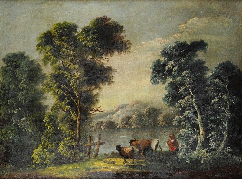 Anonimo, XIX Sec. - Paesaggio