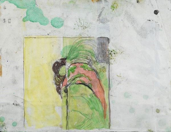 Bengt Lindstr&#246;m : Senza titolo  - Tecnica mista su carta - Asta Arte Moderna e Contemporanea - III - Galleria Pananti Casa d'Aste