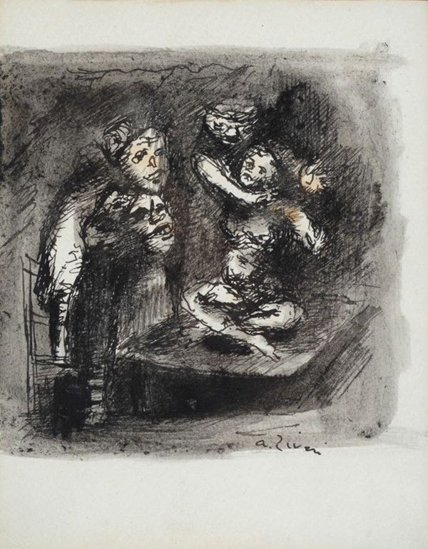 Alberto Ziveri : Senza titolo  - Inchiostro su carta - Asta Arte Moderna e Contemporanea - III - Galleria Pananti Casa d'Aste