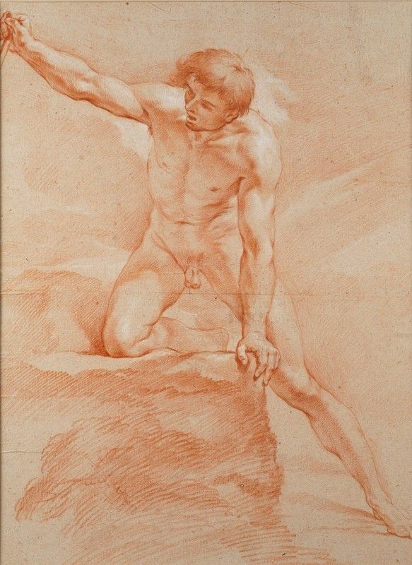 Scuola Italia Settentrionale, XVIII sec. : Nudo  - Auction Paintings, Drawings, Furniture and Art Objects -  Authors of the 19th and 20th centuries - II - Galleria Pananti Casa d'Aste