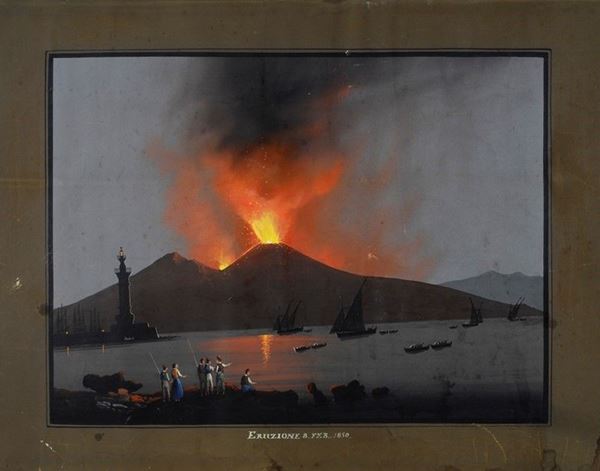 Anonimo, XIX sec. - Eruzione dell' 8 febbraio 1850