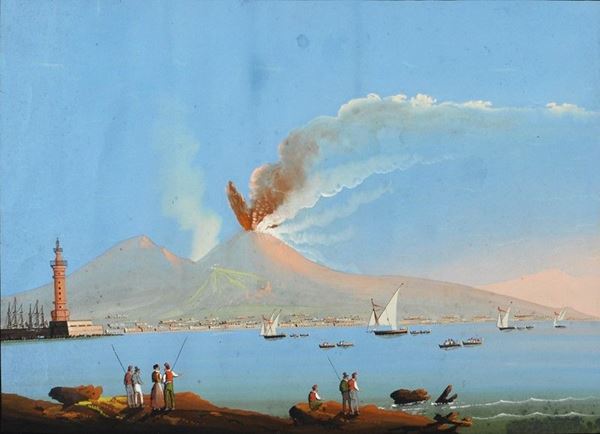 Anonimo, XIX sec. - Eruzione dell&#39; 8 febbraio 1850
