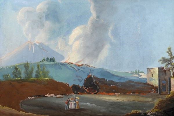 Anonimo, XIX sec. - Eruzione del 26 Agosto 1834