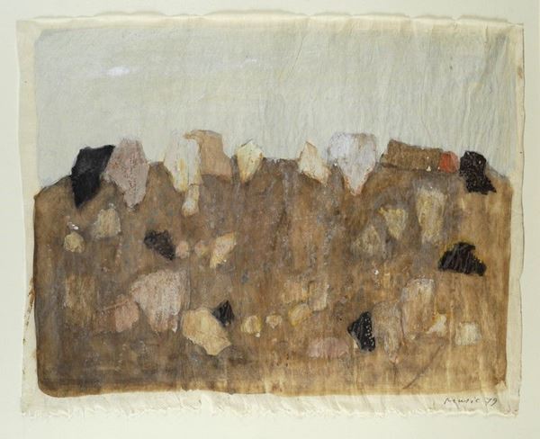 Zoran Music : Paesaggio roccioso  - Auction Arte Moderna e Contemporanea - III - Galleria Pananti Casa d'Aste