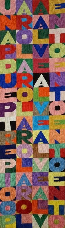 Alighiero Boetti - Una parola al vento, due parole al vento, tre parole al vento, 100 parole al vento