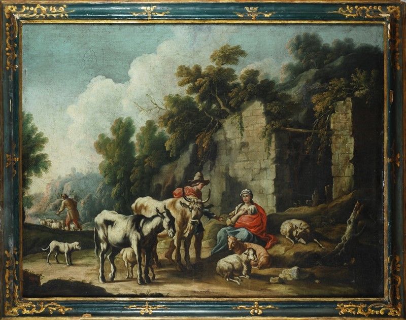 Scuola Romana, XVIII Sec. - Scene di Vita Popolare