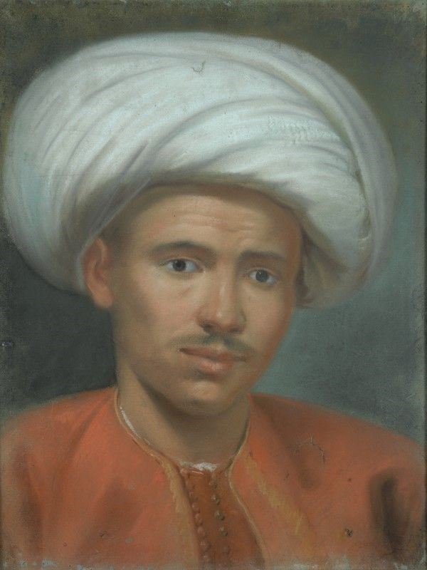Anonimo, fine XVIII sec. - Ritratto di uomo con turbante