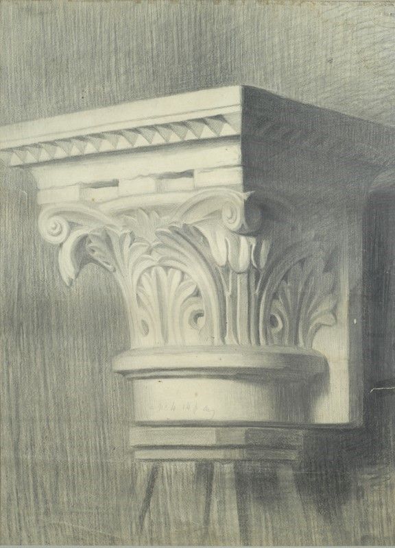 Coppia di Studi di Elementi Architettonici