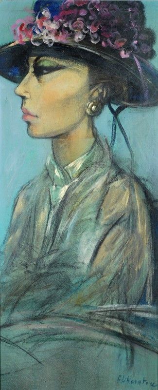 Fausto Maria Liberatore - Donna con cappello