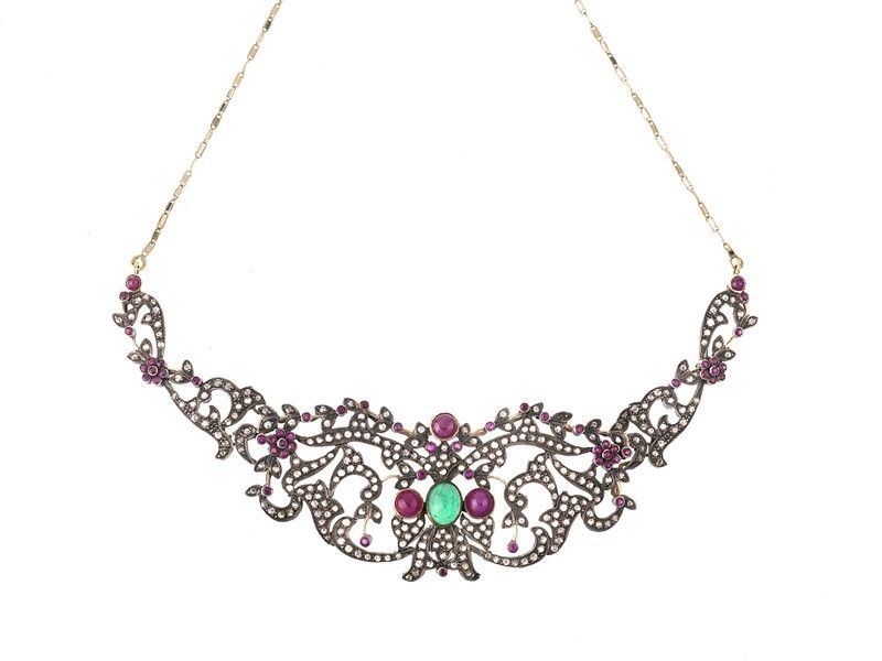 Collana Smeraldi, Rubini e Diamanti