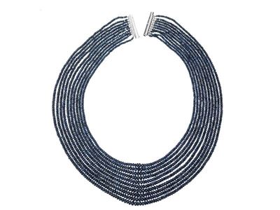 Collana con Zaffiri e Oro Bianco
