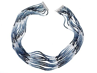 Collana con Zaffiri e Oro Bianco