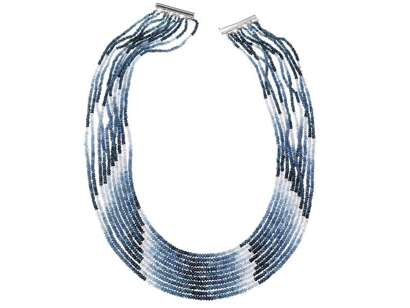 Collana con Zaffiri e Oro Bianco