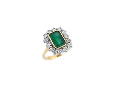 Anello con Smeraldo e Brillanti