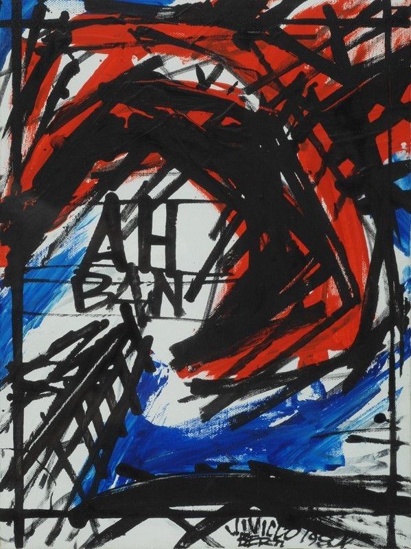 Vinicio Berti : AH BAN  (1984)  - Acrilico su tela - Asta Arte Moderna e Contemporanea - III - Galleria Pananti Casa d'Aste