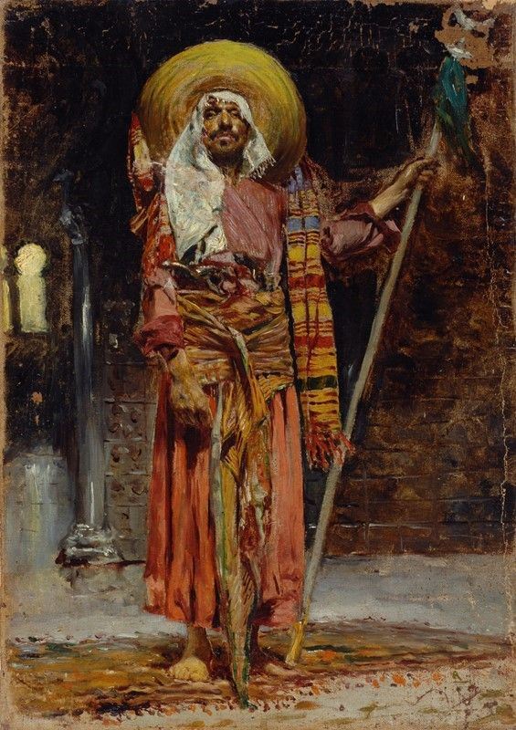 Anonimo, XIX sec. : Ritratto di arabo  - Auction AUTORI DEL XIX E XX SEC - II - Galleria Pananti Casa d'Aste