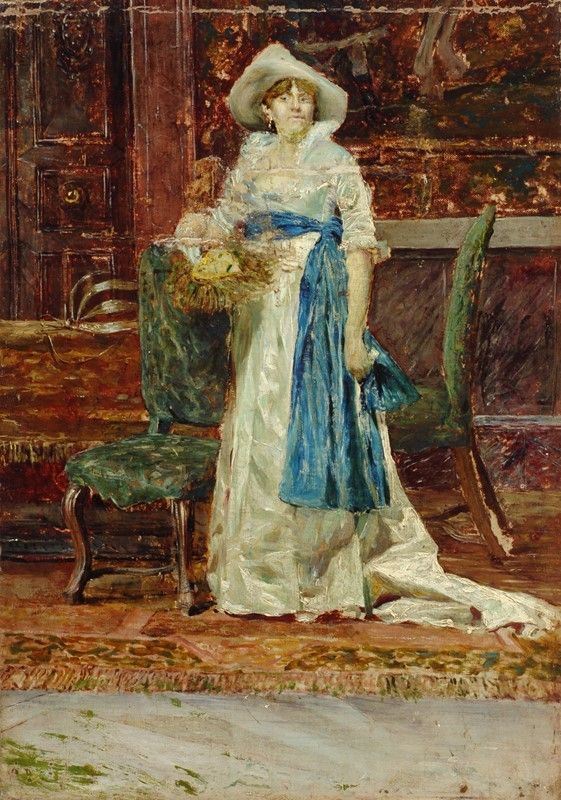 Anonimo, XIX sec. : Ritratto di signora  - Auction AUTORI DEL XIX E XX SEC - II - Galleria Pananti Casa d'Aste
