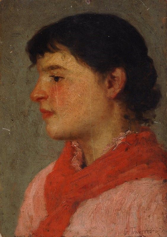 Giacomo Favretto - Ritratto di donna