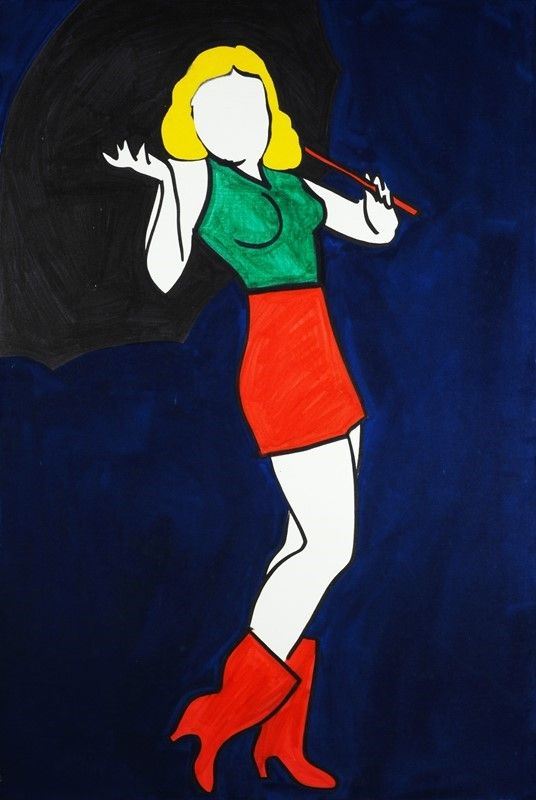Marco Lodola : Ragazza con ombrello  - Auction AUTORI DEL XIX E XX SEC, ARTE MODERNA E CONTEMPORANEA - Galleria Pananti Casa d'Aste