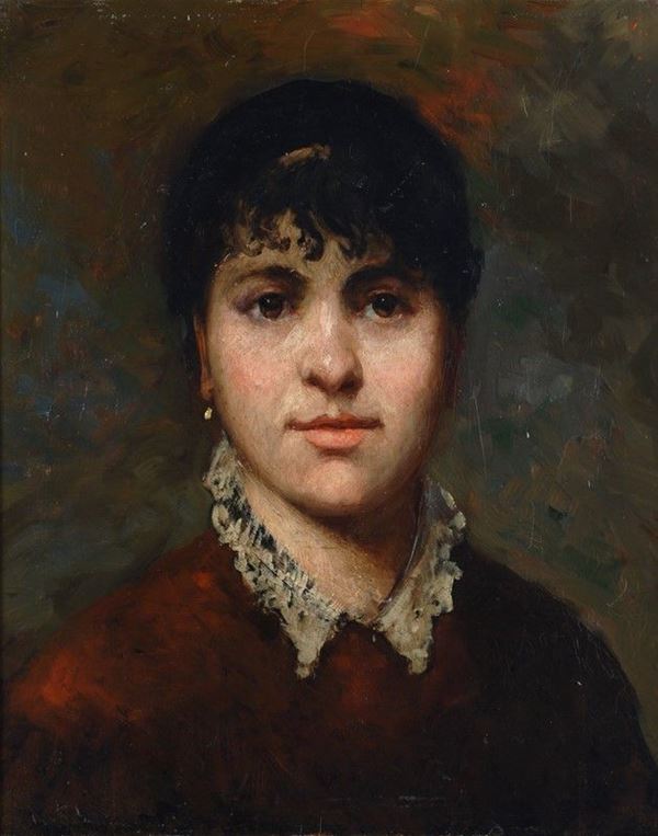 Attr. a Giovanni Fattori - Ritratto di Giulia Fattori