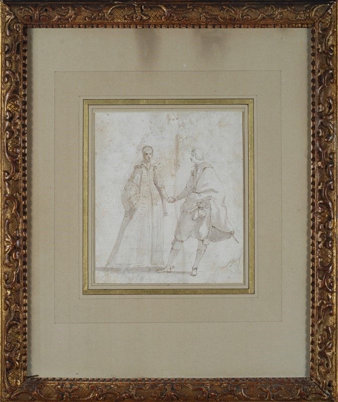 Scuola Italia Centrale, XVII Sec. - Dama e Cavaliere