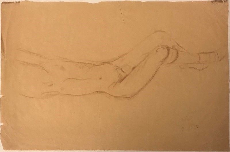 Filippo De Pisis - Nudo con Calze Disteso