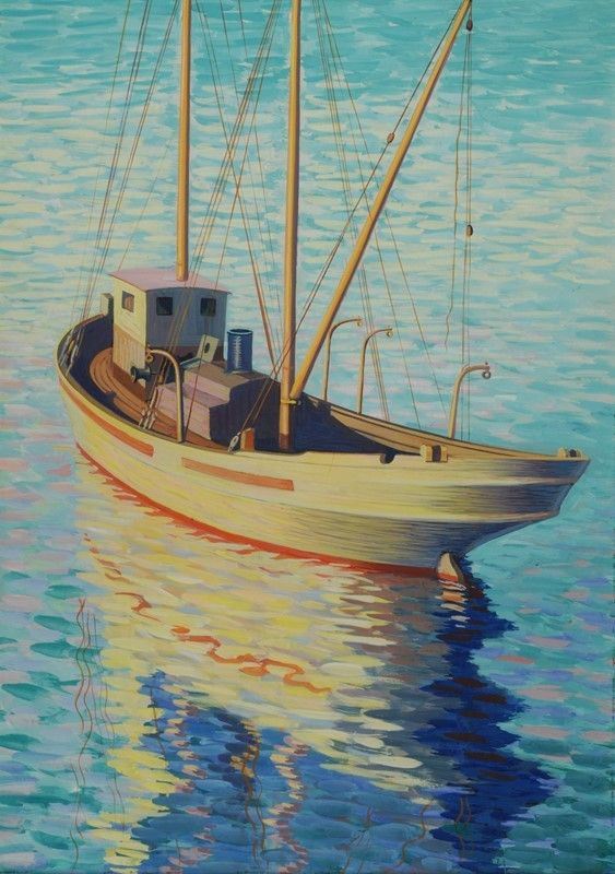 Cornelio Geranzani - Il peschereccio ed il suo riflesso 