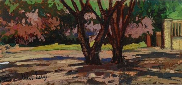 Ulvi Liegi : Paesaggio con oleandri  - Auction AUTORI DEL XIX E XX SEC - II - Galleria Pananti Casa d'Aste