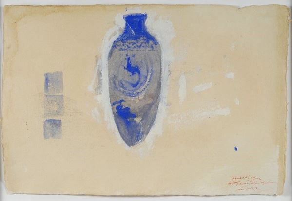 Piero Pizzi Cannella : Diario del mare   - Tecnica mista su cartoncino - Asta Arte Moderna e Contemporanea - IV - Galleria Pananti Casa d'Aste