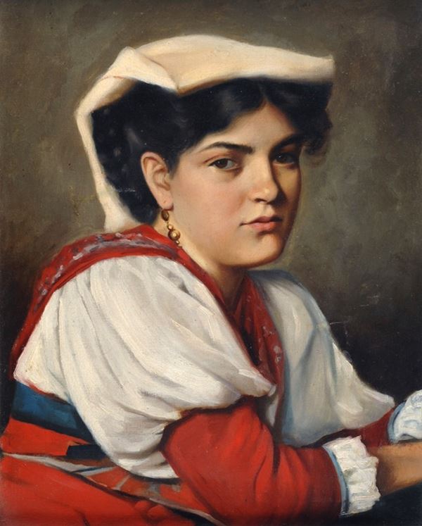Anonimo, XIX sec. - Portrait of a commoner