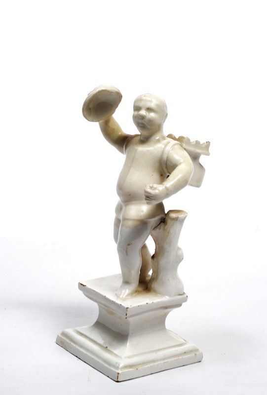 Contadino  - Scultura in ceramica bianca - Asta Arredi, Oggettistica e Dipinti - Galleria Pananti Casa d'Aste