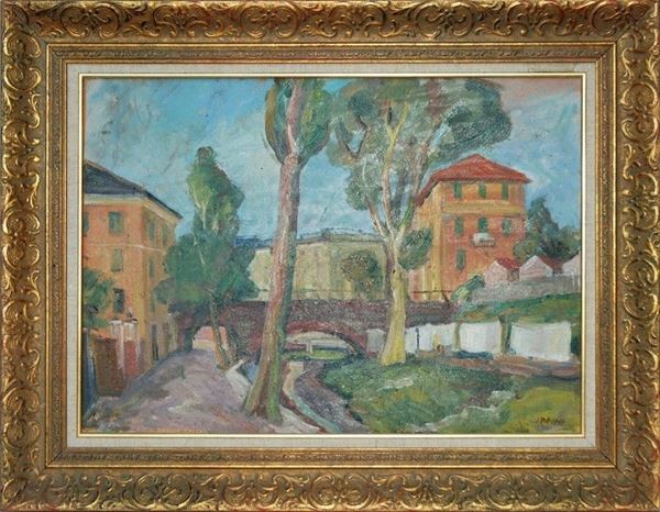 F. Drini : Paesaggio  - Auction ARREDI E OGGETTISTICA - Galleria Pananti Casa d'Aste