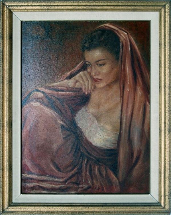Anonimo, XX sec. : Ritratto femminile  - Auction ARREDI E OGGETTISTICA - Galleria Pananti Casa d'Aste