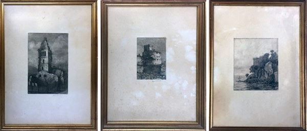 Lotto di tre stampe  - Auction ARREDI E OGGETTISTICA - Galleria Pananti Casa d'Aste