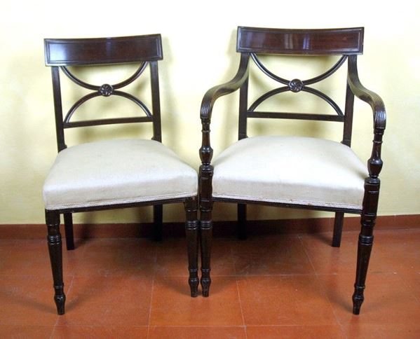 Cinque sedie  - Auction ARREDI E OGGETTISTICA - Galleria Pananti Casa d'Aste