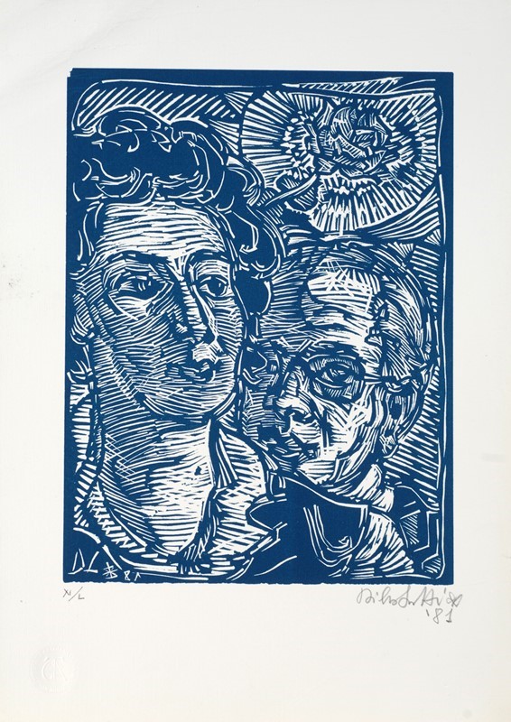 Cartella Contenente 11 Opere di Grafica di Vari Autori