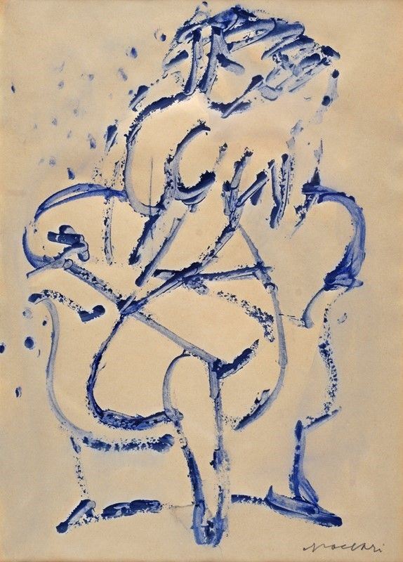 Mino Maccari : Modella seduta  - Auction La collezione d'arte di Vasco Pratolini - I - Galleria Pananti Casa d'Aste