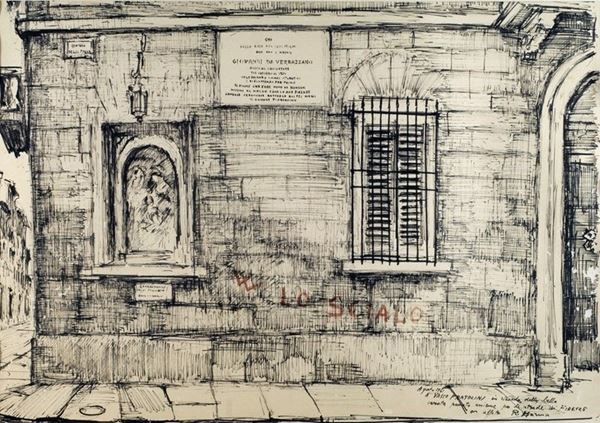 Rodolfo Marma : Via da Verrazzano  - Auction La collezione d'arte di Vasco Pratolini - I - Galleria Pananti Casa d'Aste