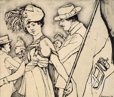 Ninì con la Bandiera del Regno D'italia