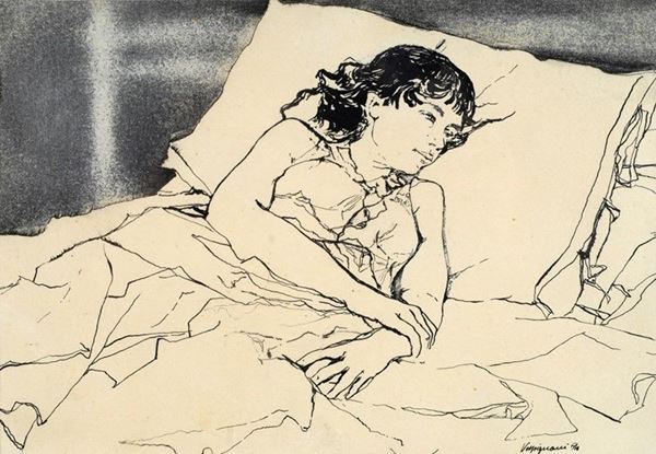 Renzo Vespignani : Il riposo di Nin&#236;  - Auction La collezione d'arte di Vasco Pratolini - I - Galleria Pananti Casa d'Aste